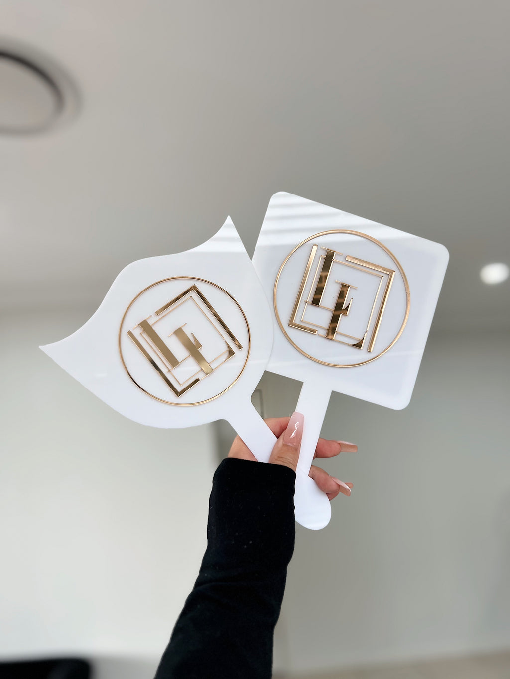 Handheld mirrors/faceshields