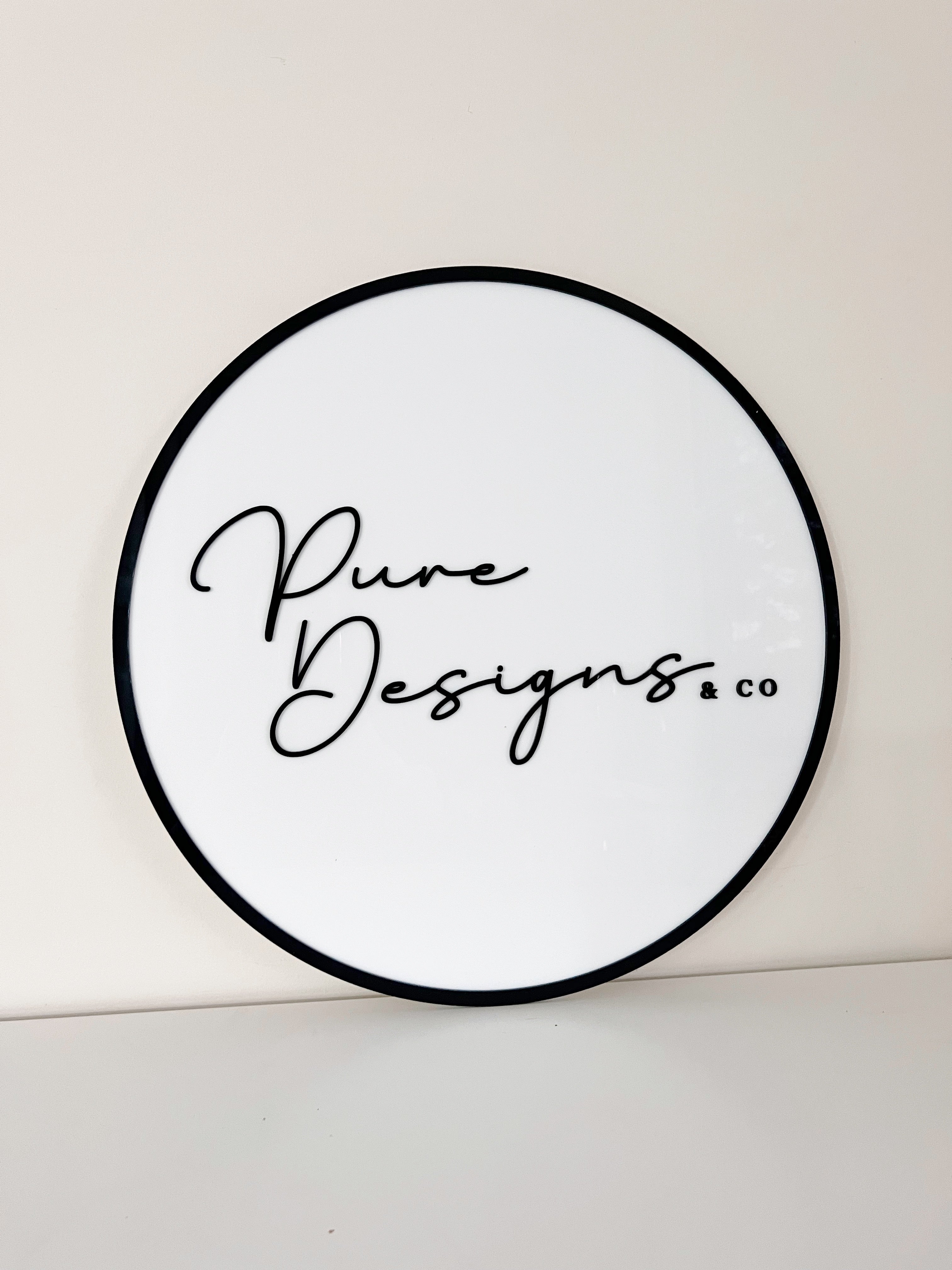 Circle Business Sign