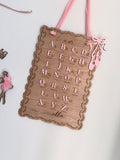Alphabet affirmation plaque