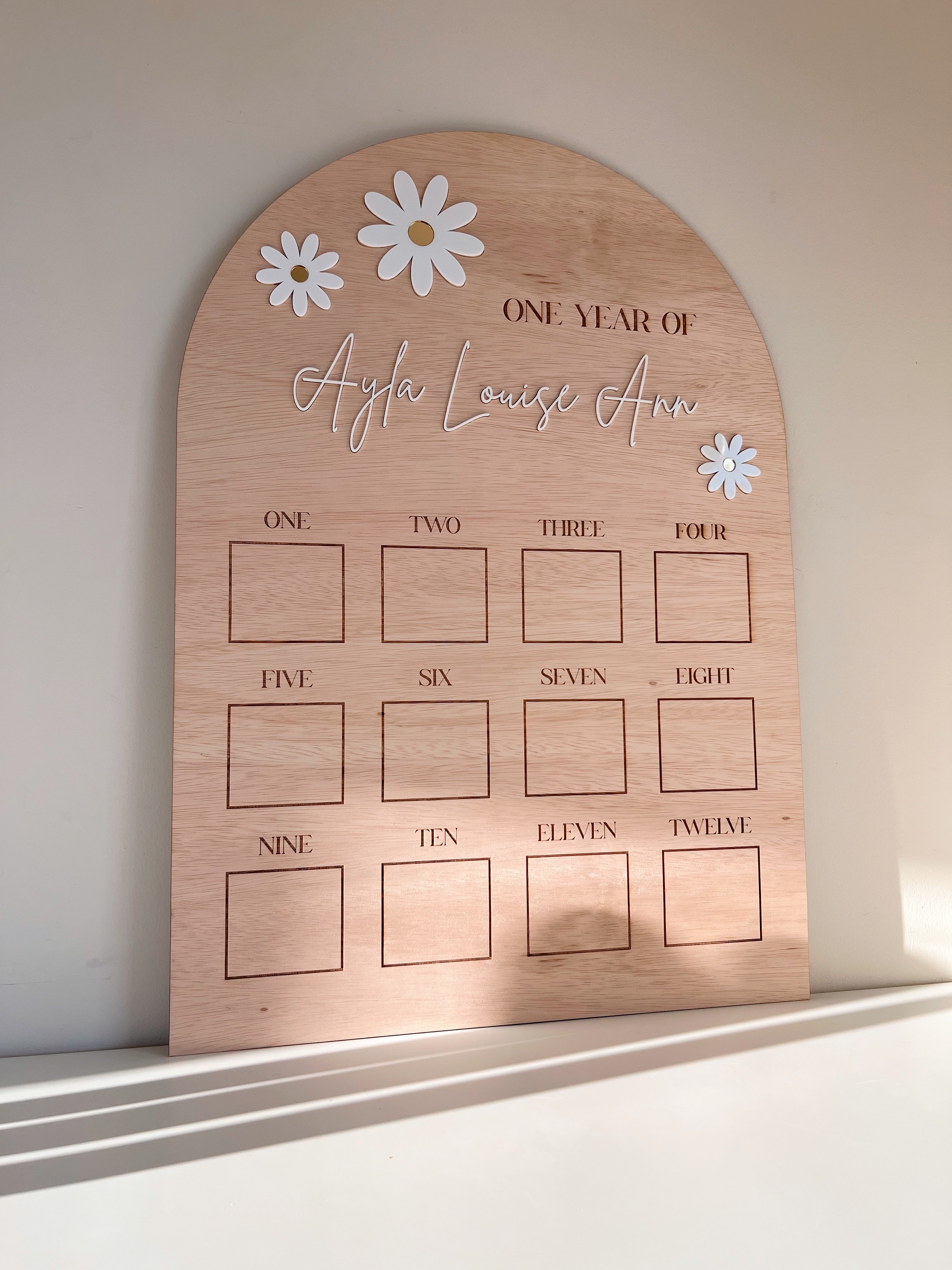 90cm 12 Month Plaque