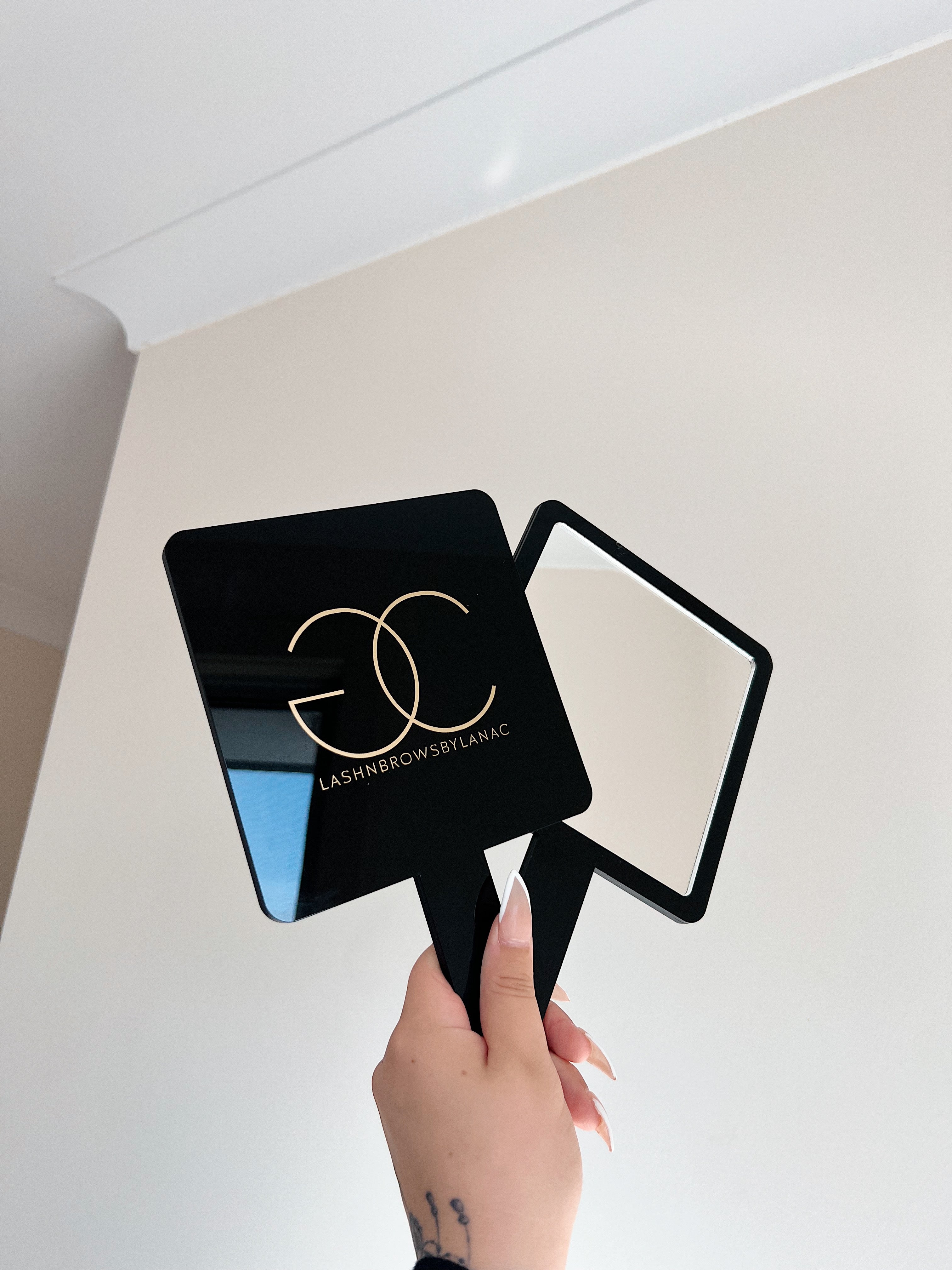 Handheld mirrors/faceshields