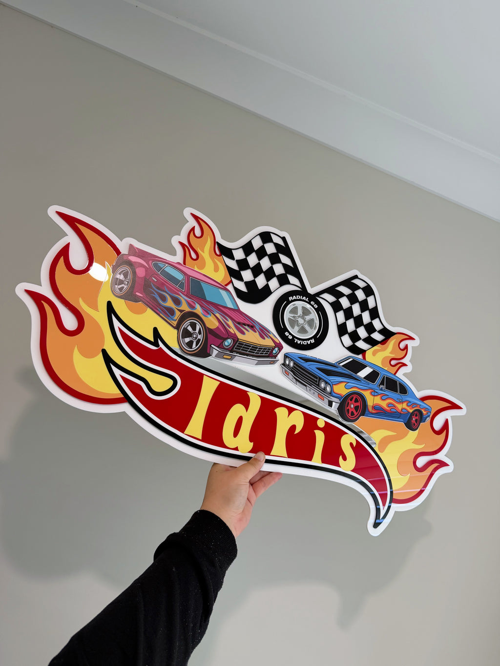 Hot wheels name sign