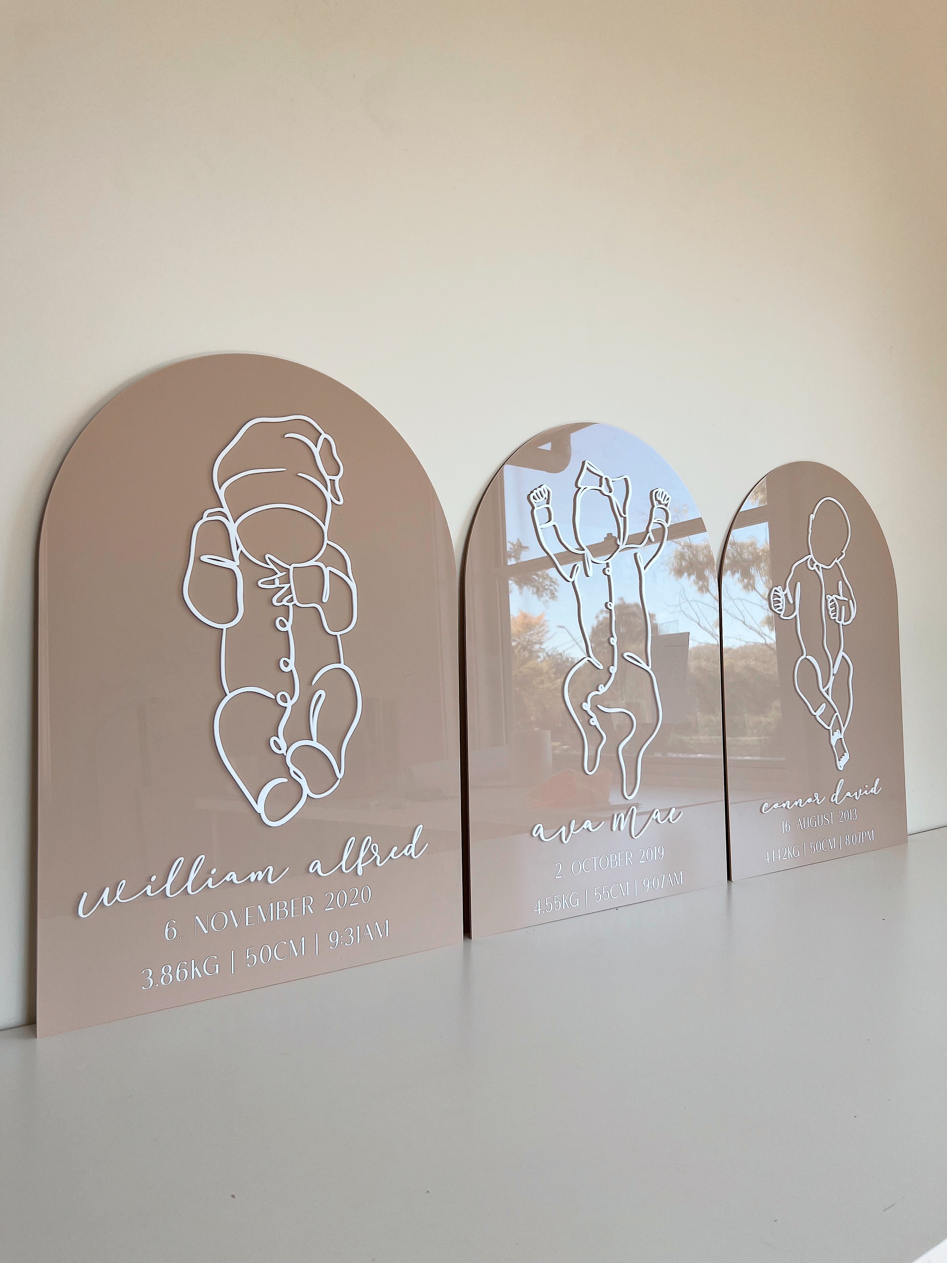 Scale 1:1 baby plaques