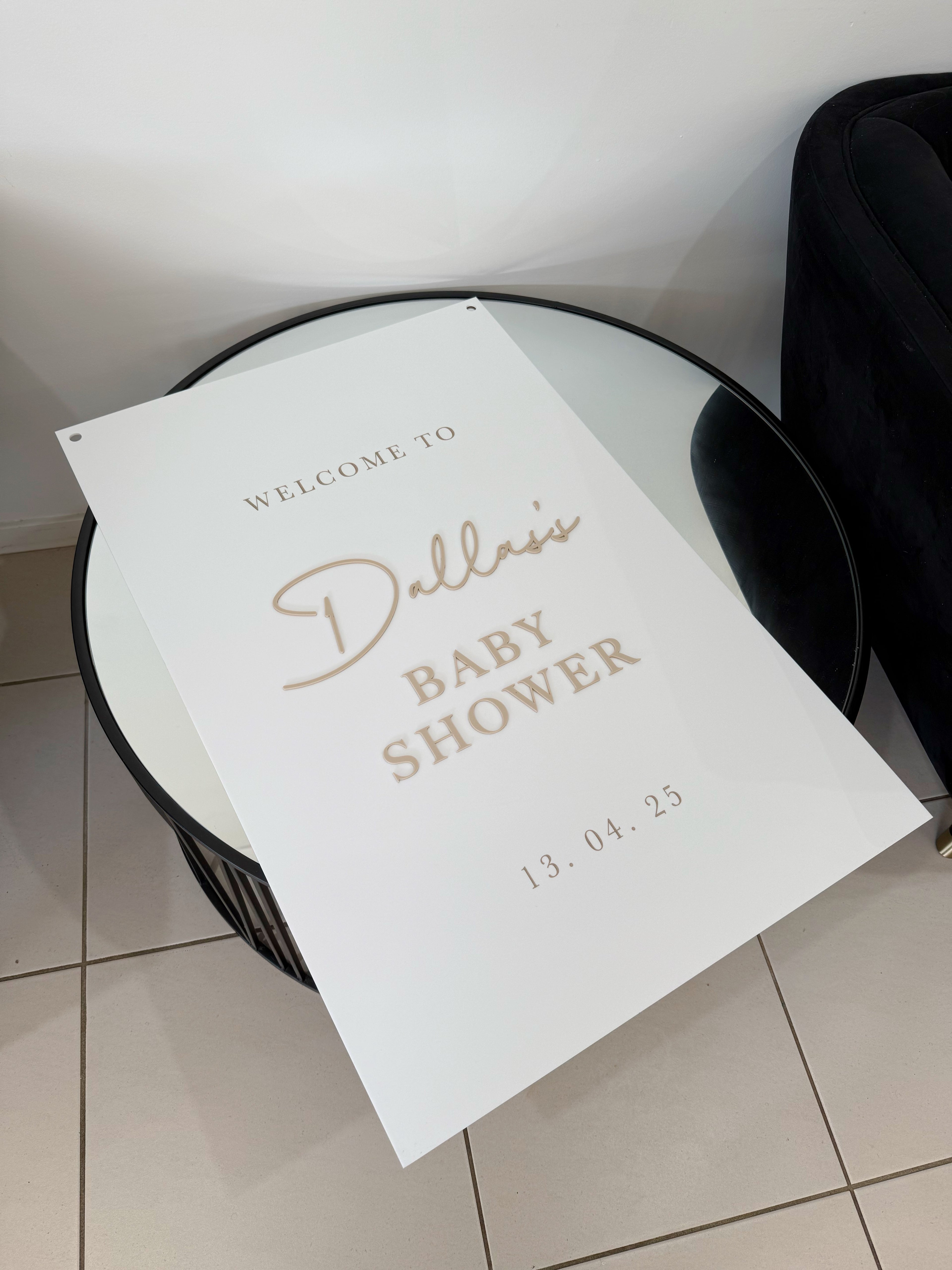Welcome / A1 Event sign