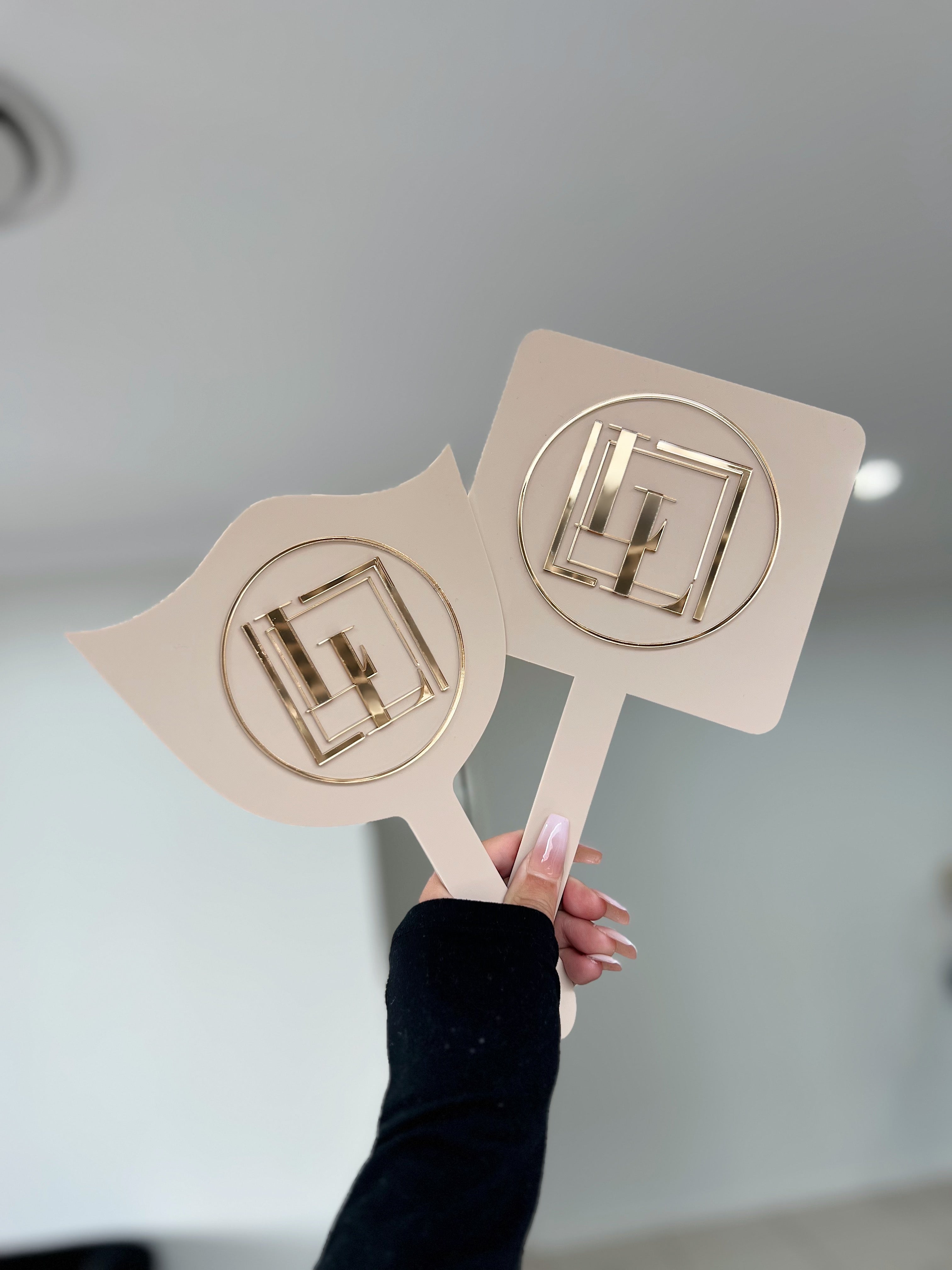 Handheld mirrors/faceshields