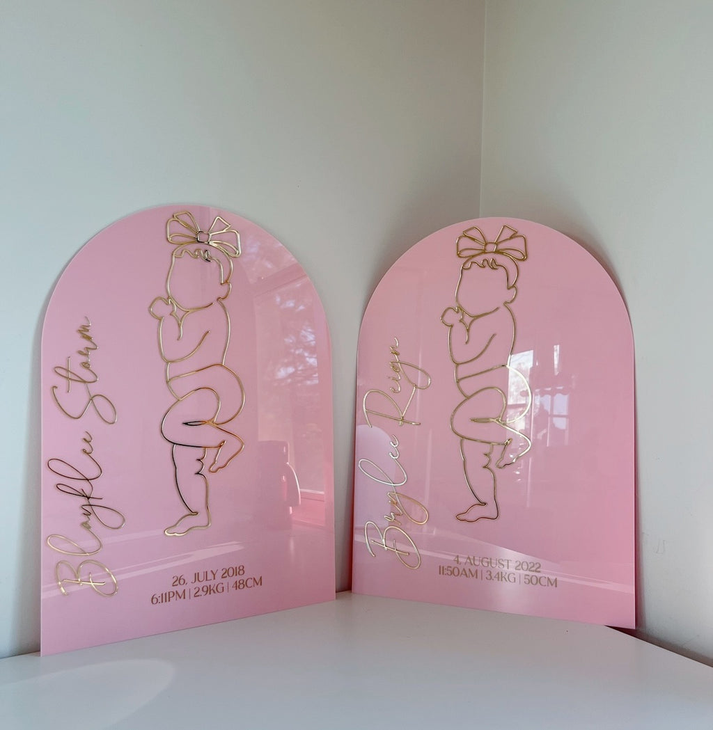 Scale 1:1 baby plaques