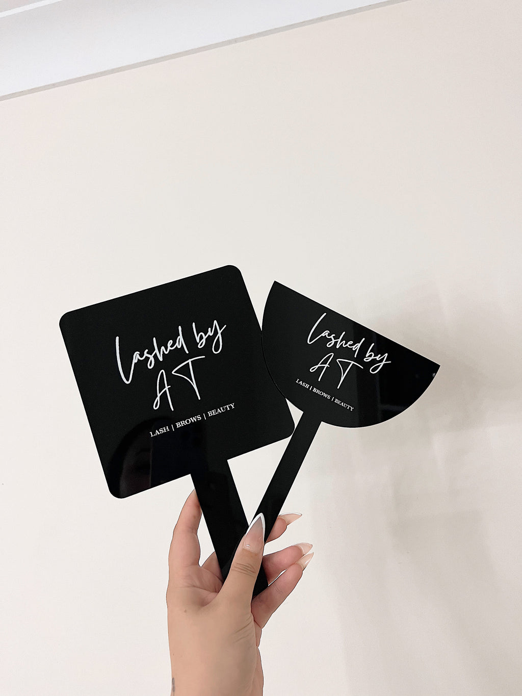 Handheld mirrors/faceshields