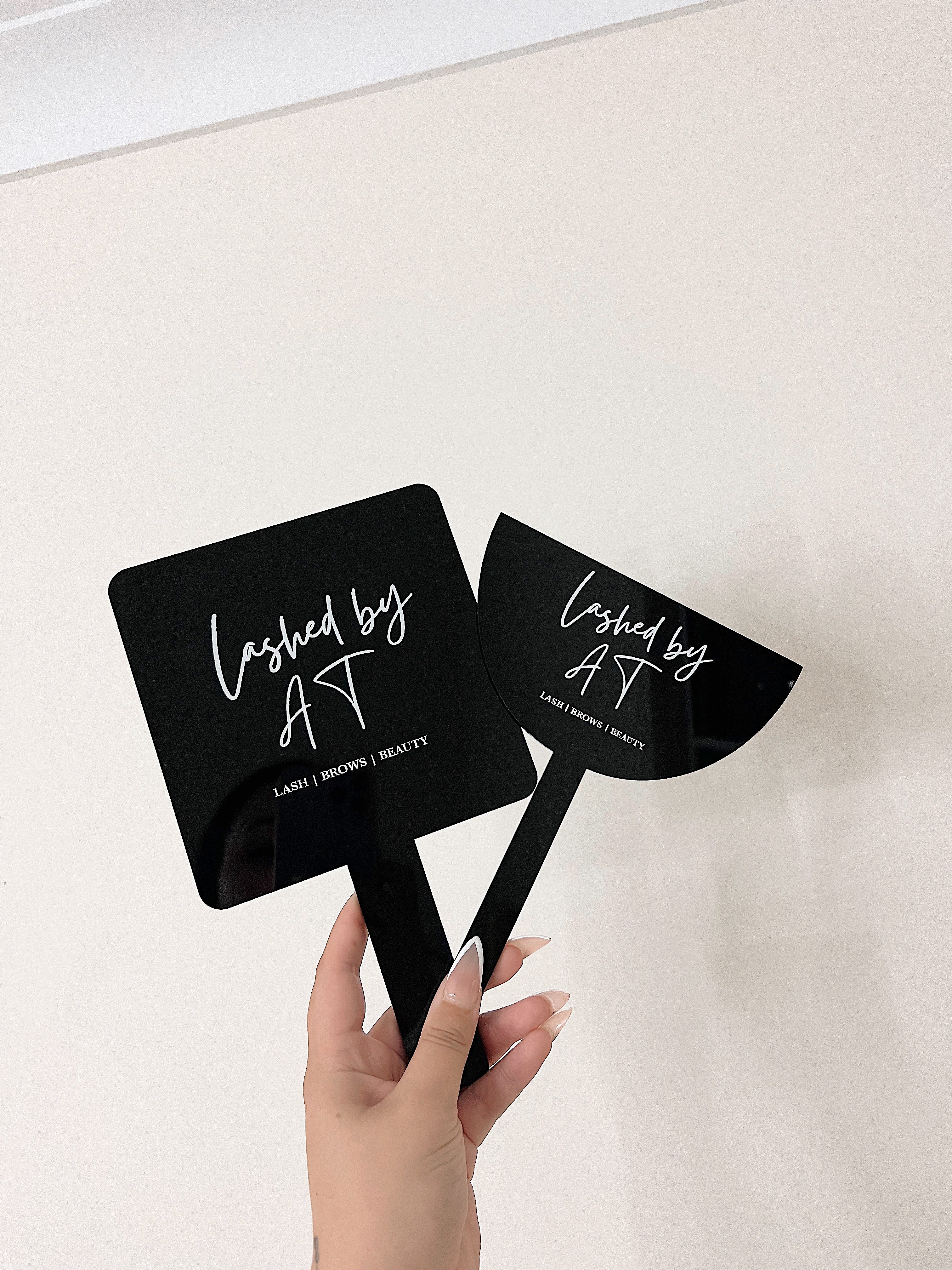 Handheld mirrors/faceshields
