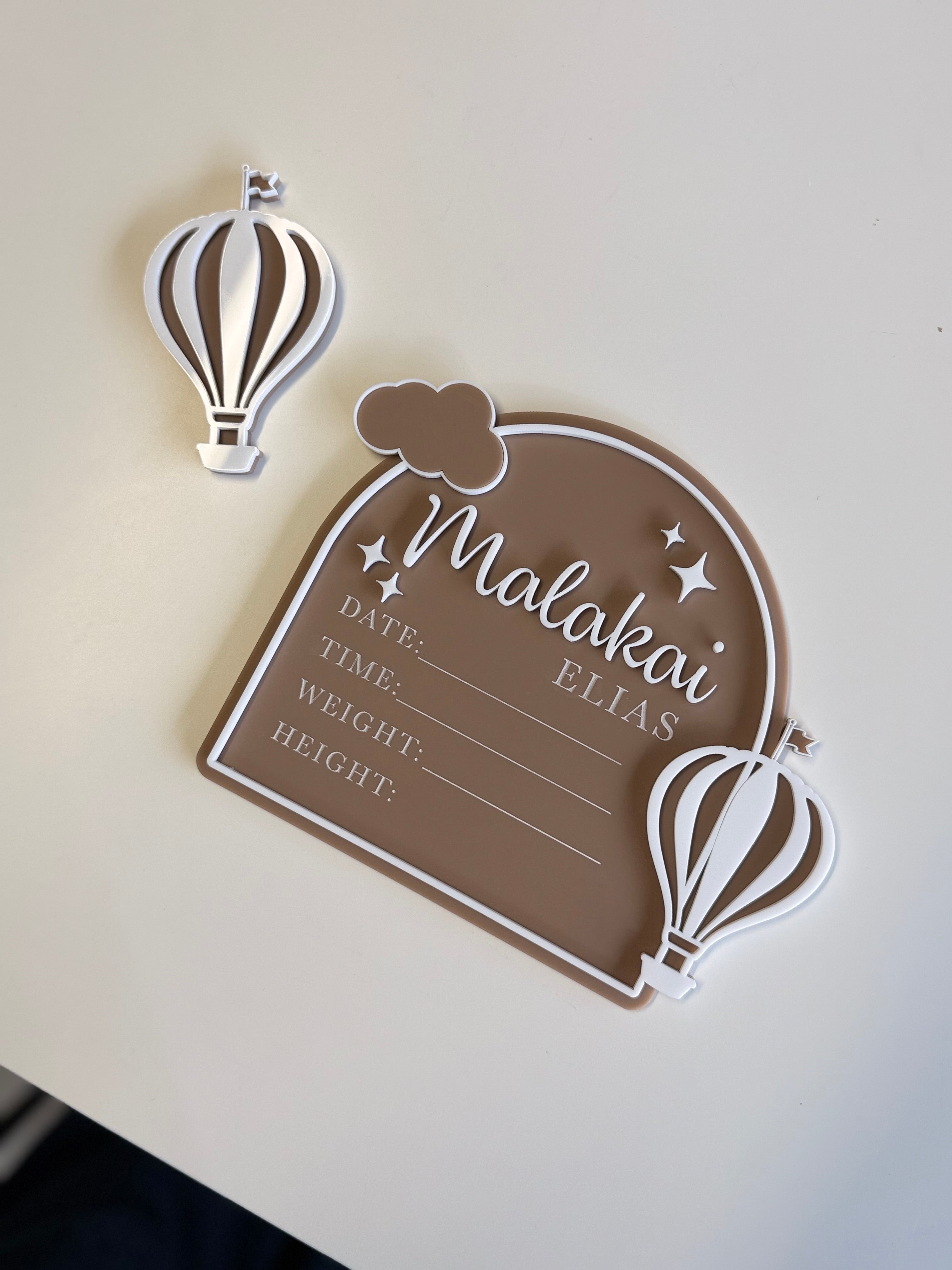 Arch hot air balloon announcement pack