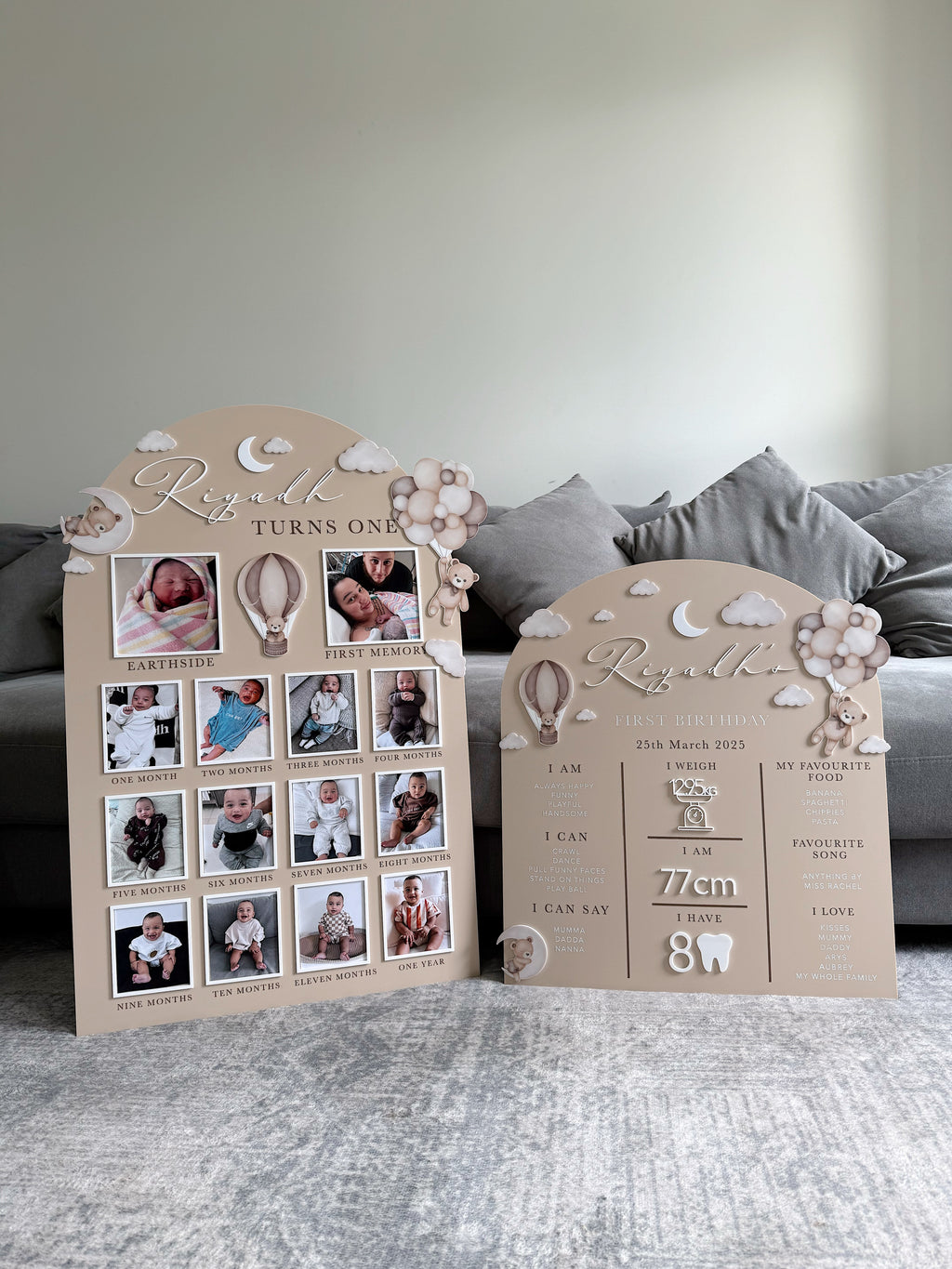 90cm 12 Month Plaque