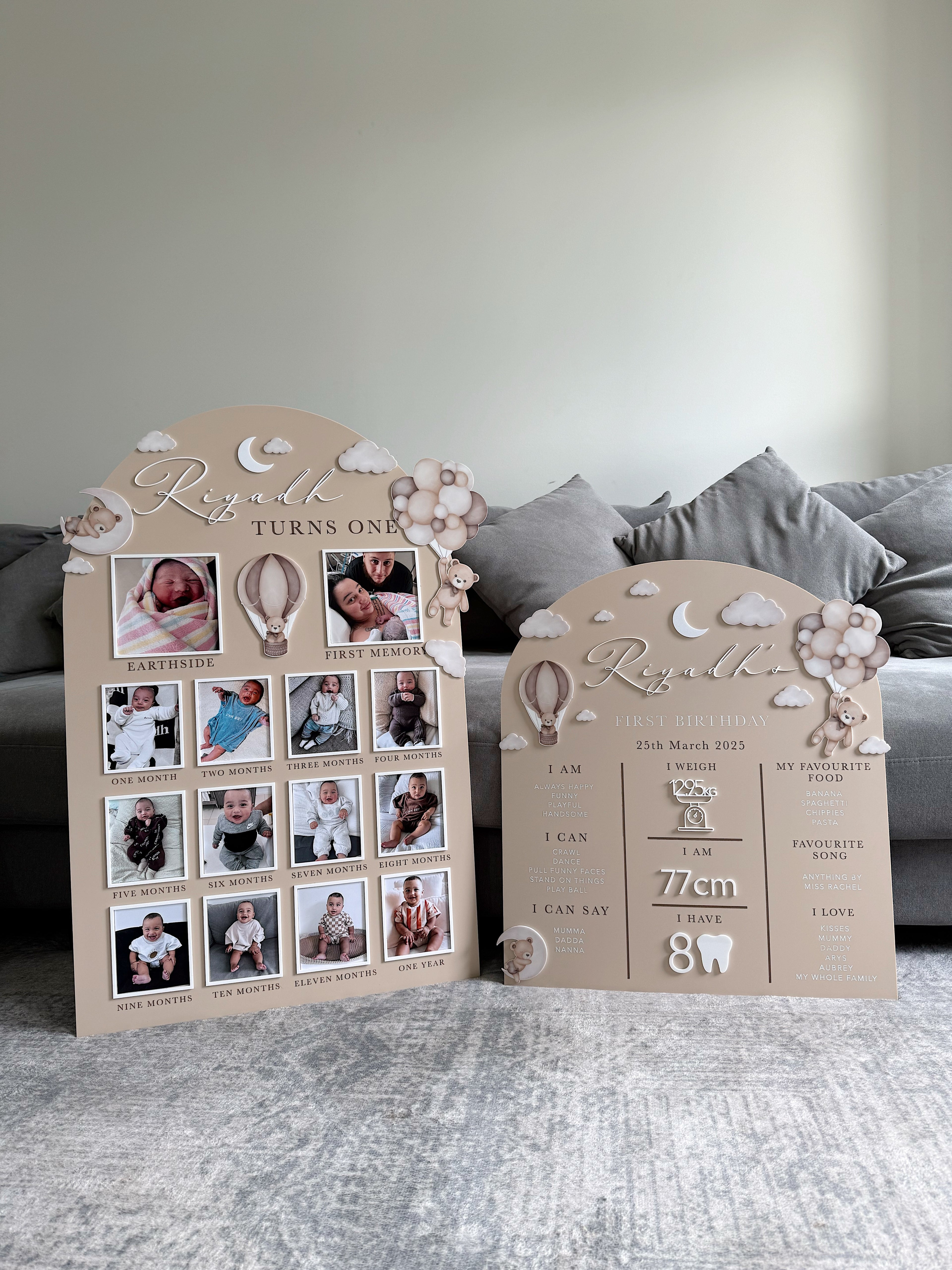 90cm 12 Month Plaque