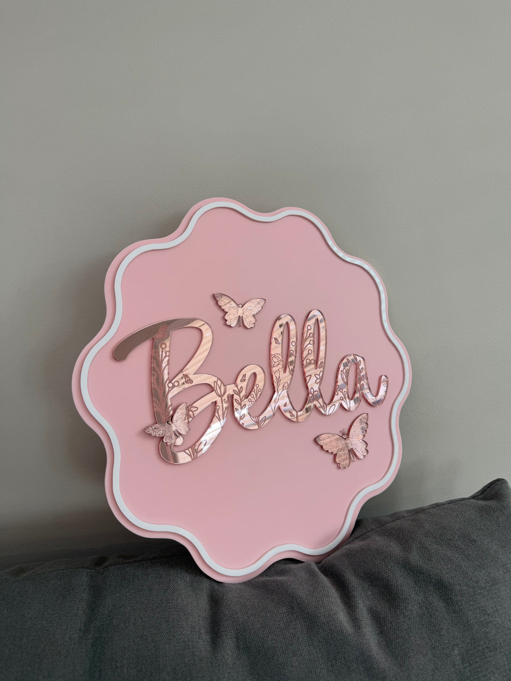 Floral engraved Name plaques