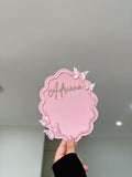 Wavy Butterfly Announcement Plaque