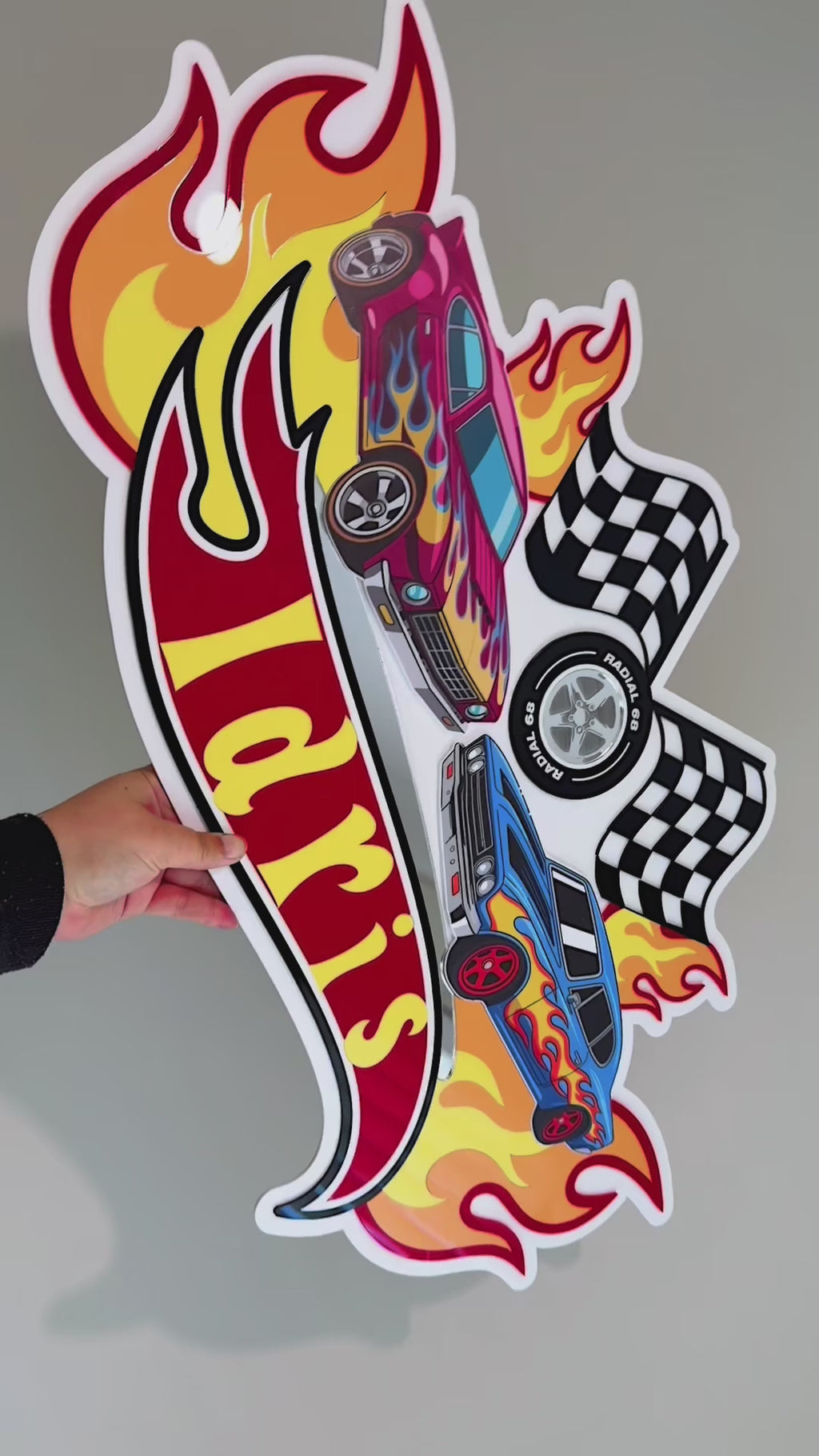 Hot wheels name sign